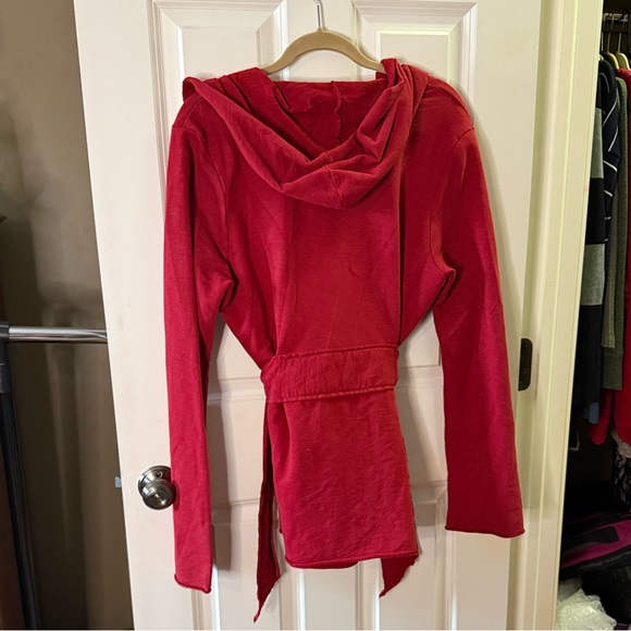 Lucky Brand Red Y2K Vintage French Terry Shibuya Wrap Cardigan - Picture 4 of 4